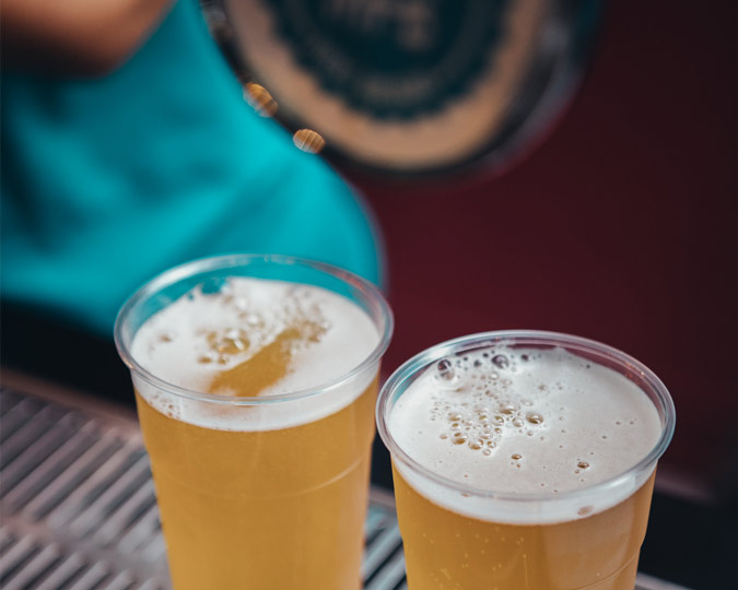 Bicchieri con birra artigianale
