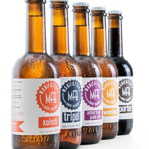 Kit di 6 bottiglie di birra artigianale Manifattura birre Bologna