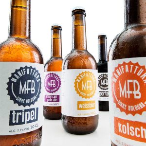 Kit di 7 bottiglie di birra artigianale Manifattura birre Bologna