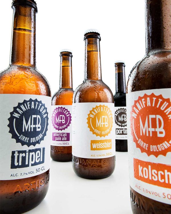 Kit di 7 bottiglie di birra artigianale Manifattura birre Bologna